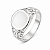 Anel em Prata 925 Oval com Flores - Imagem 1