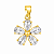 Pingente em Ouro 18k Flor de Zirconia - Imagem 1