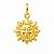 Pingente em Ouro 18k Sol oco - Imagem 1