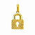 Pingente em Ouro 18k Cadeado - Imagem 1
