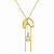 Gargantilha em Ouro 18k Folha com Gota - Imagem 1