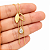 Gargantilha em Ouro 18k Folha com Gota - Imagem 2