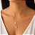 Gargantilha em Ouro 18k Folha com Gota - Imagem 3