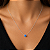 Gargantilha em Prata 925 Ponto de Luz Redonda com Zircônia Azul Claro 4mm - Imagem 3