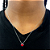 Gargantilha em Prata 925 Ponto de Luz Redonda com Zircônia Vermelho 4mm - Imagem 4