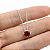 Gargantilha em Prata 925 Ponto de Luz Redonda com Zircônia Vermelho 4mm - Imagem 2