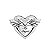 Berloque em Prata 925 Coração com Resina - Imagem 1