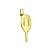 Pingente em Ouro 18k Raquete Beach Tenis Personalizada com Nome - Imagem 2