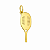 Pingente em Ouro 18k Raquete Beach Tenis Personalizada com Nome - Imagem 2