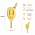 Pingente em Ouro 18k Raquete Beach Tenis Personalizada com Nome - Imagem 3