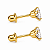 Brinco em Ouro 18K Ponto de Luz Zirconia - Imagem 2