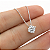 Gargantilha em Prata 925 Ponto de Luz Redonda com Zircônia Branco 4mm - Imagem 2