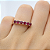 Anel em Ouro Branco 18K Com 6 Rubis Gota - Imagem 3