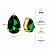 Pingente em Ouro 18k Gota Ponto de Luz Verde - Imagem 3