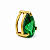 Pingente em Ouro 18k Gota Ponto de Luz Verde - Imagem 2
