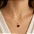 Pingente em Ouro 18k Coração vermelho Ponto de Luz - Imagem 3