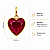 Pingente em Ouro 18k Coração vermelho Ponto de Luz - Imagem 2