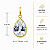 Pingente em Ouro 18k Gota Ponto de Luz - Imagem 2