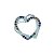 Pingente em Prata 925 Coração Colorido - Imagem 1