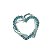 Pingente em Prata 925 Coração Azul - Imagem 1