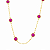 Pulseira em Ouro 18K Zirconias Vermelhas - Imagem 1
