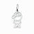 Pingente em Prata 925 Menino de Bone - Imagem 1