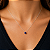 Gargantilha em Prata 925 Ponto de Luz Redonda com Zircônia Azul Escuro 6 mm - Imagem 3