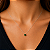 Gargantilha em Prata 925 Ponto de Luz Redonda com Zircônia Verde Escuro 6 mm - Imagem 3