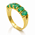 Anel em Ouro 18K Com 5 Esmeraldas Ovais - Imagem 2