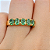 Anel em Ouro 18K Com 5 Esmeraldas Ovais - Imagem 4