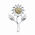 Pingente em Prata 925 Girasol Amarelo - Imagem 1