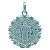 Pingente em Prata 925 São Bento com Zirconias - Imagem 1