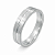 Aliança em Prata 925 Fosco com Friso - Imagem 1