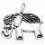 Pingente em Prata 925 Elefante Vazado - Imagem 1
