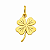 Pingente em Ouro 18k Trevo de 4 Folhas - Imagem 1