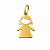 Pingente em Ouro 18k Menina - Imagem 1