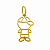 Pingente em Ouro 18k Menino Vazada - Imagem 1