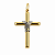 Pingente em Ouro 18k Cruz Palito com Fio - Imagem 1