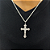 Pingente em Prata 925 Cruz com Cristo Envelhecida - Imagem 2
