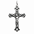 Pingente em Prata 925 Cruz com Cristo Envelhecida - Imagem 1