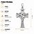 Pingente em Prata 925 Cruz Face de Cristo - Imagem 2