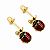 Brinco em Ouro 18k Joaninha Pendurada Infantil - Imagem 2