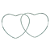 Argola em Prata 925 Coração Fio Redondo - Imagem 1