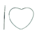 Argola em Prata 925 Coração Fio Redondo - Imagem 2