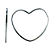 Argola em Prata 925 Coração Fio Quadrado 1,30 mm - Imagem 2
