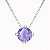 Gargantilha em Prata 925 Ponto de Luz Redonda com Zircônia Lilas 6 mm - Imagem 1