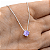 Gargantilha em Prata 925 Ponto de Luz Redonda com Zircônia Lilas 6 mm - Imagem 2
