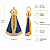 Pingente em Ouro 18k Nossa Senhora com Zirconia Azul e Brancas - Imagem 2