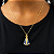 Pingente em Ouro 18k Nossa Senhora com Zirconia Azul e Brancas - Imagem 3