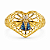Anel em Ouro 18k Nossa Senhora Coração com Zirconias - Imagem 2